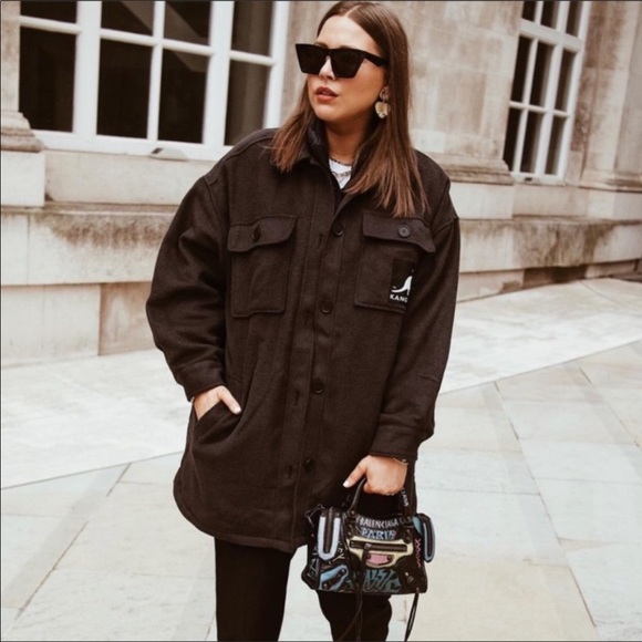 Hm Kangol Oversized Shirt Jacket 